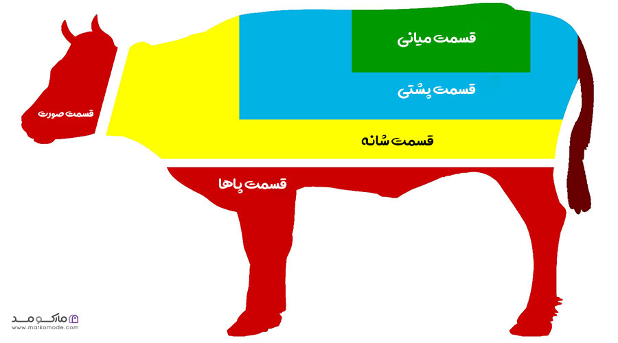 پوست قسمتهای مختلف بدن حیوان برای ساخت محصولات چرمی